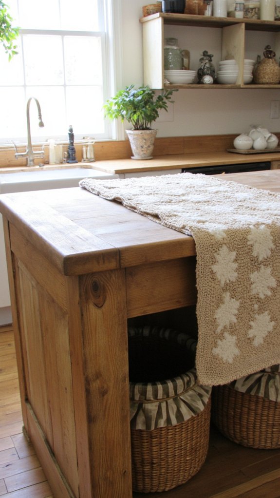 cozy fabric kitchen decor