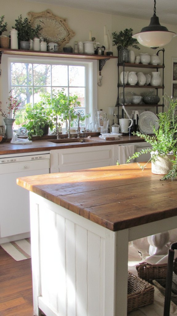 cozy rustic farmhouse kitchen