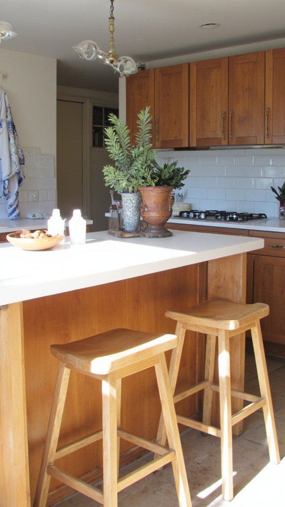 cozy wooden bar island