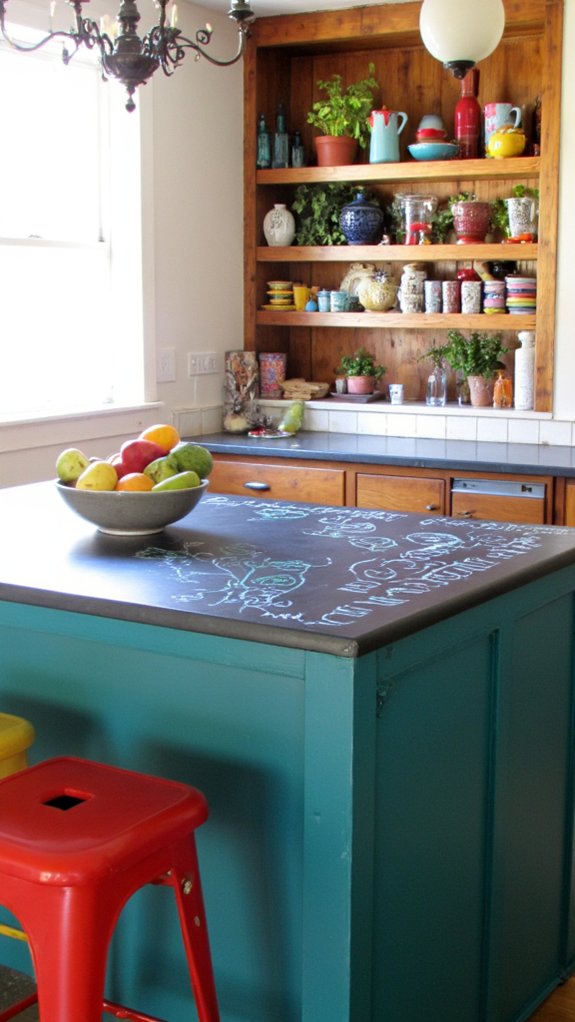 creative kitchen chalkboard finish