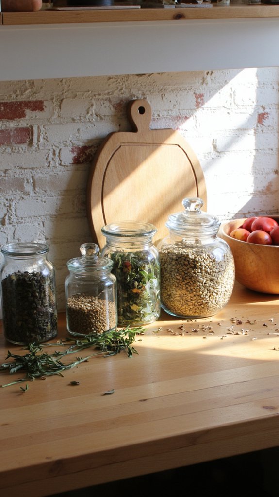 decorative jars enhance kitchens