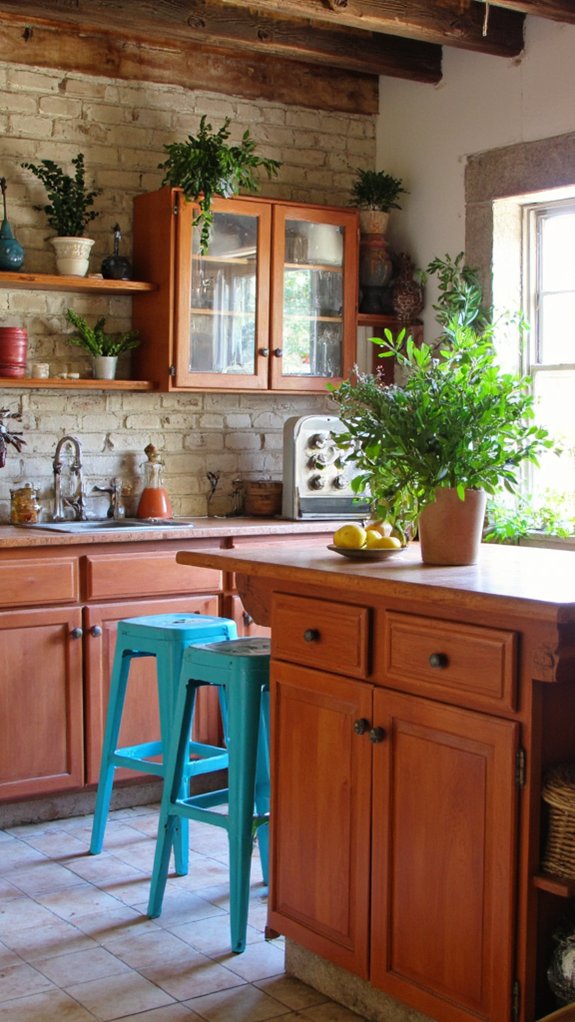 earthy tones vibrant highlights