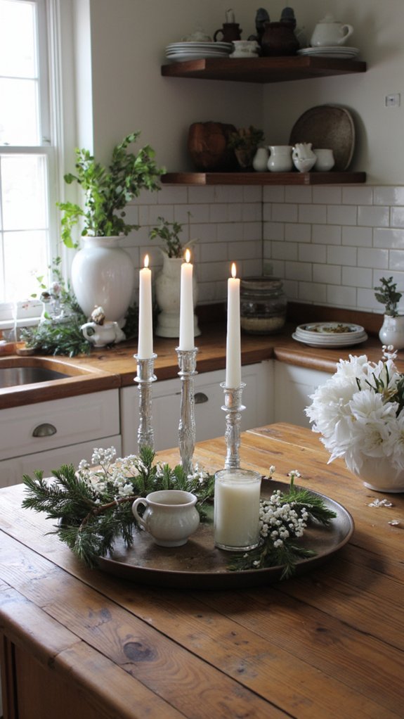 elegant candle centerpiece display