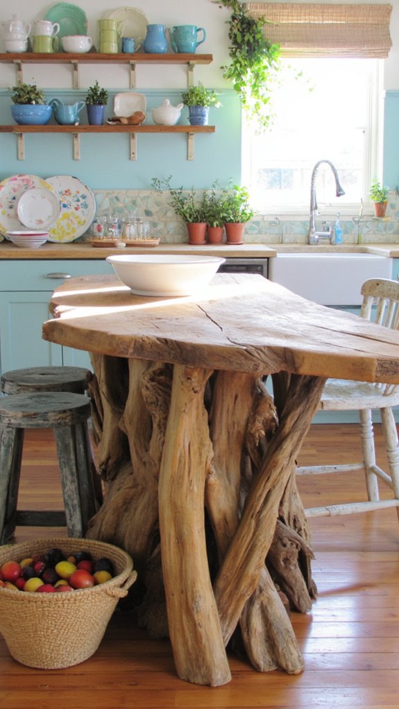 elegant coastal kitchen island