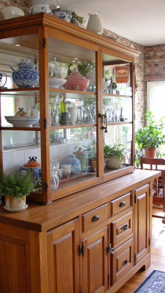 elegant glass display island