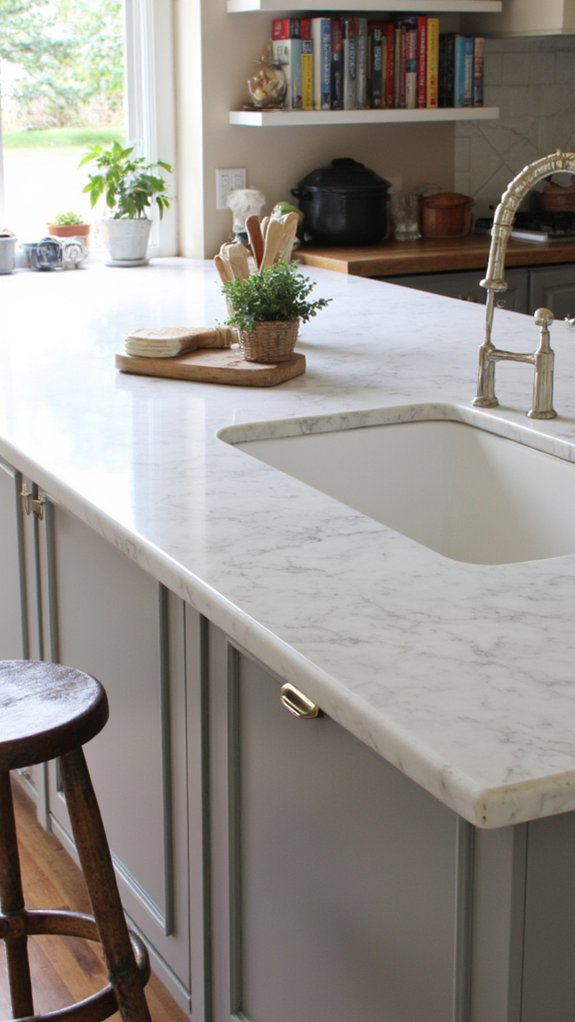 elegant seamless marble countertop