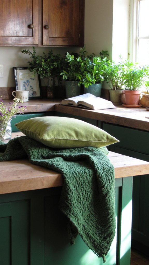 elegant textured green fabrics