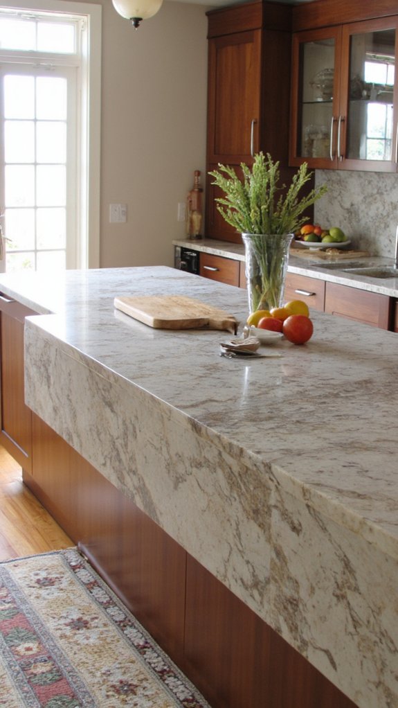 elegant waterfall edge design