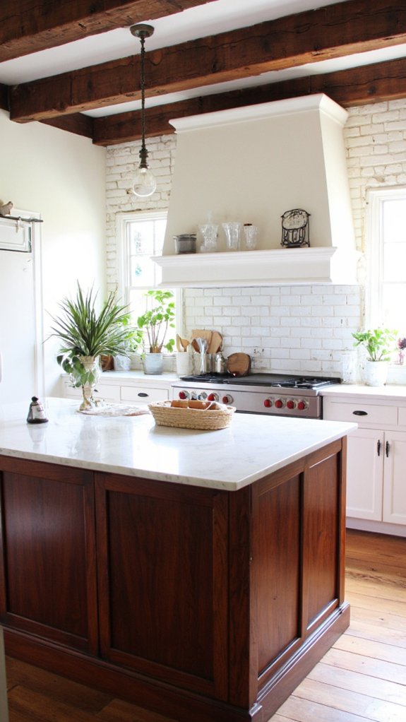 elegant white and mahogany