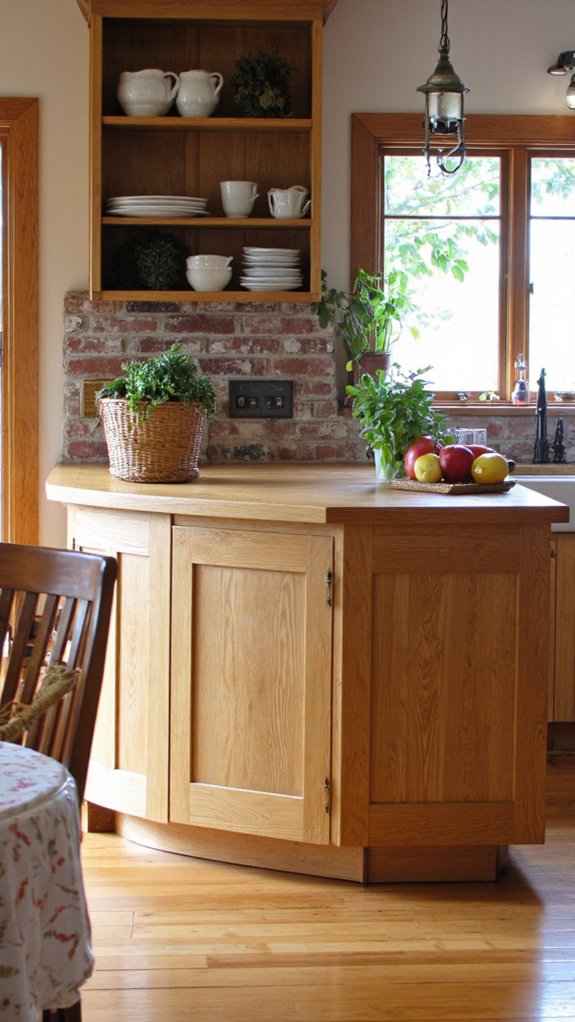 elegant white oak island