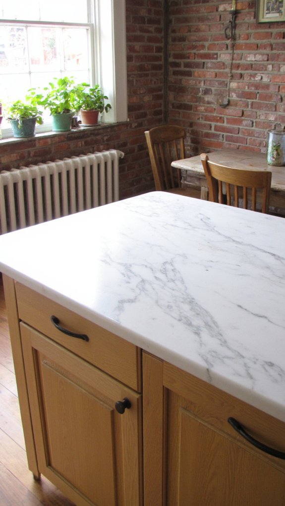 elegant white oak marble