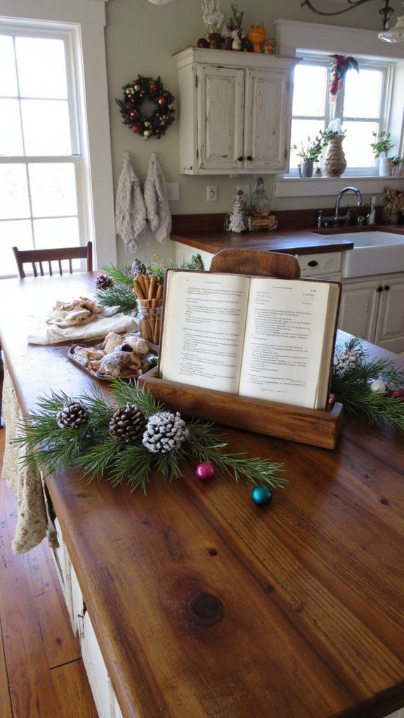 festive cookbook stand charm