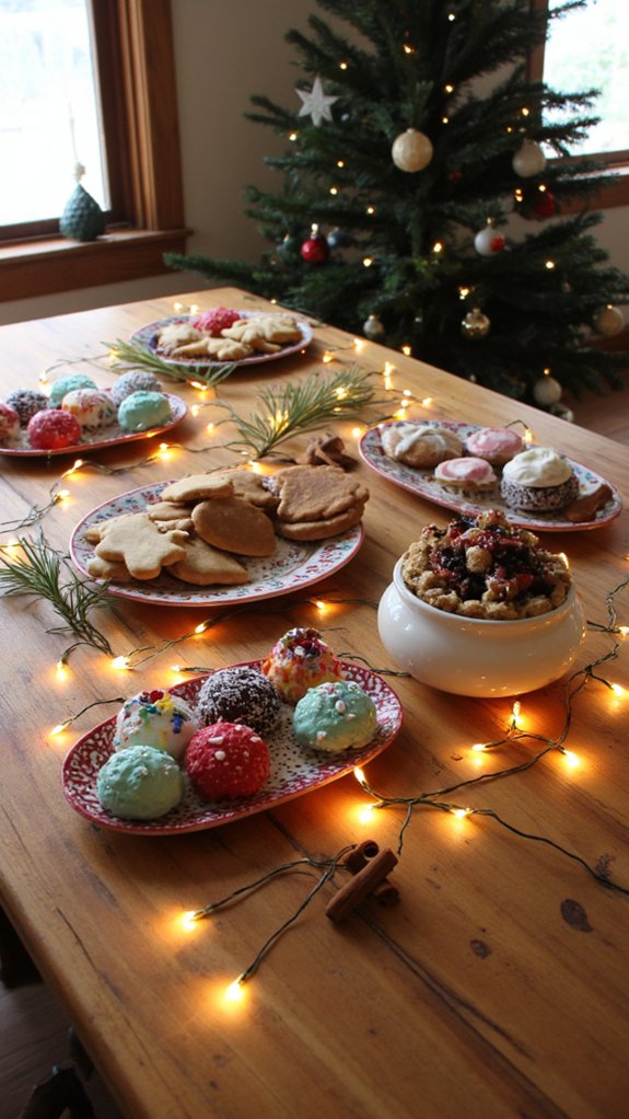 festive treat filled platters