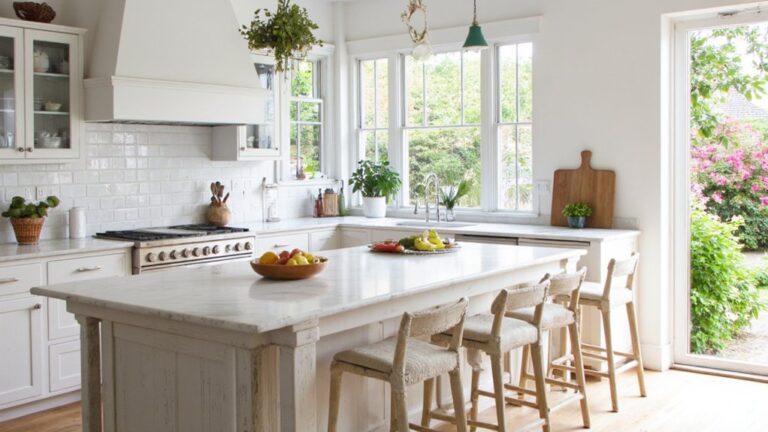 21 White Kitchen Island Ideas That Keep the Look Fresh and Airy fresh and airy kitchen islands