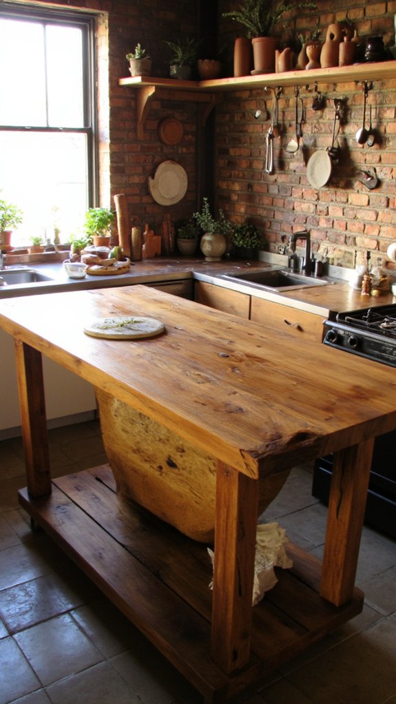handcrafted wood kitchen islands