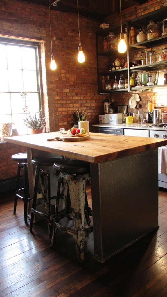 industrial charm in kitchens