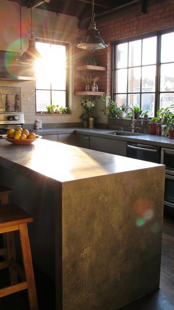 industrial concrete look quartz