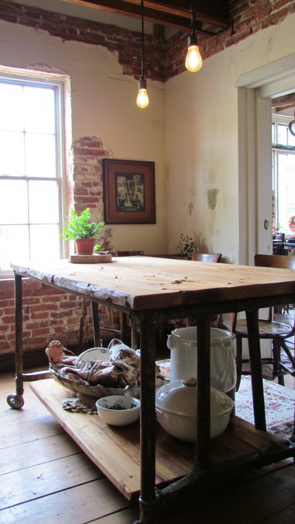 industrial island kitchen focal