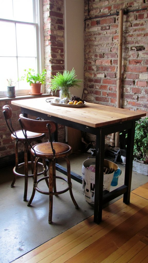 industrial metal and wood