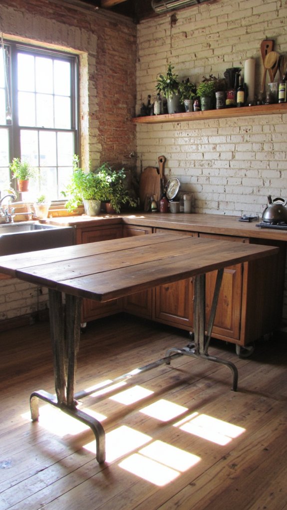 industrial style custom kitchen island