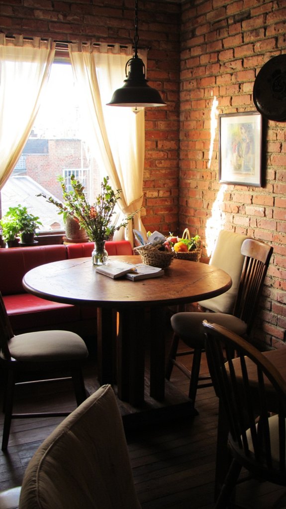inviting breakfast nook atmosphere