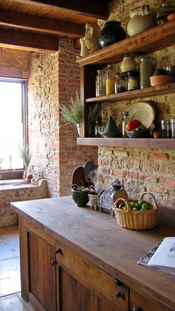 inviting open shelving design