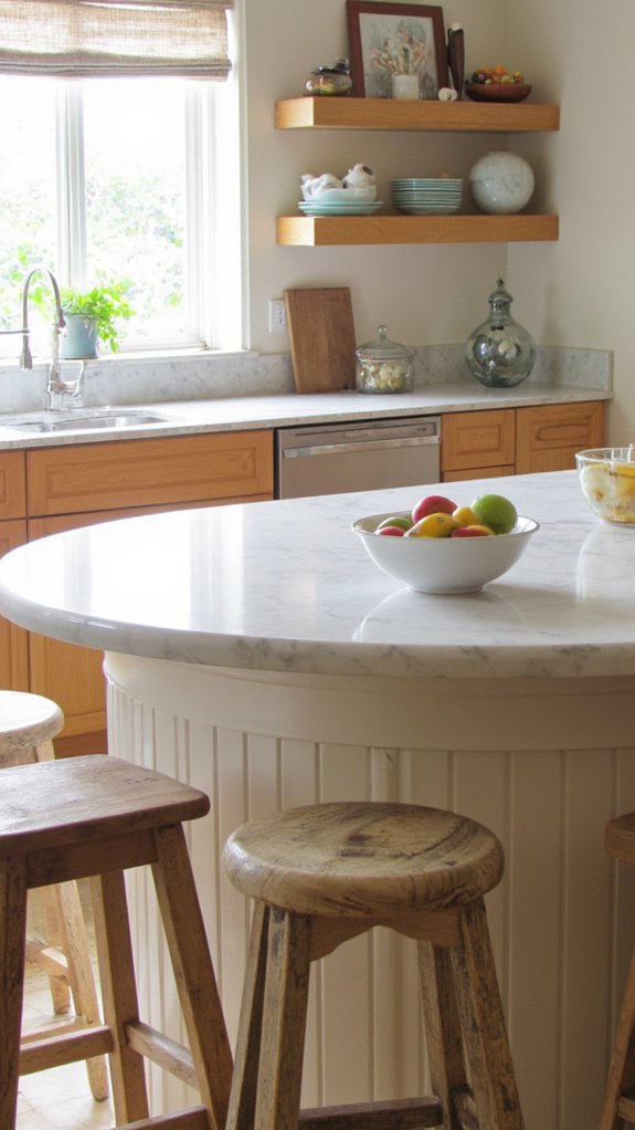 luxurious high gloss kitchen island