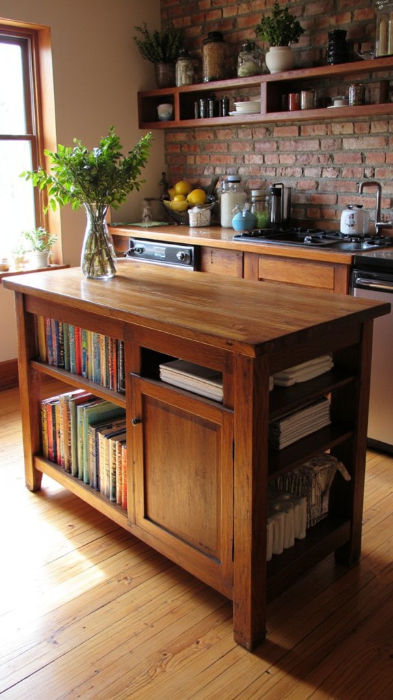 maximized kitchen island storage