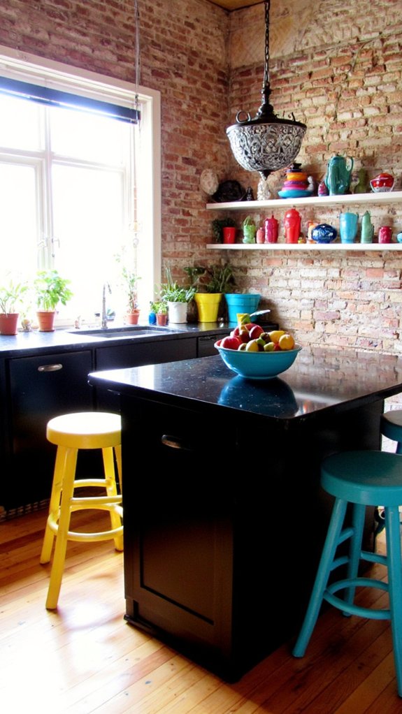 modern black kitchen accents