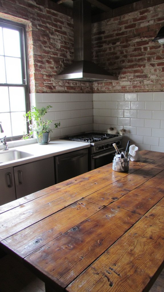 modern floating kitchen island