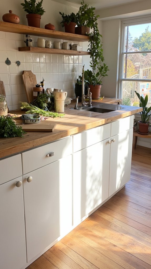 modern open shelving design