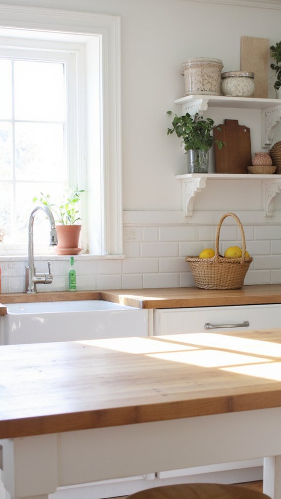 natural wood kitchen accents