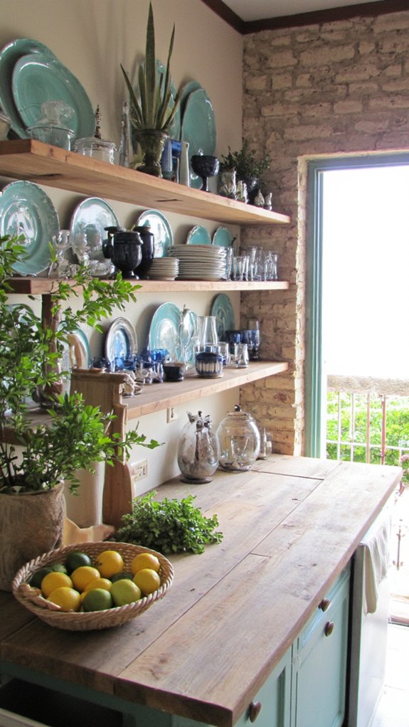 ocean inspired tableware display