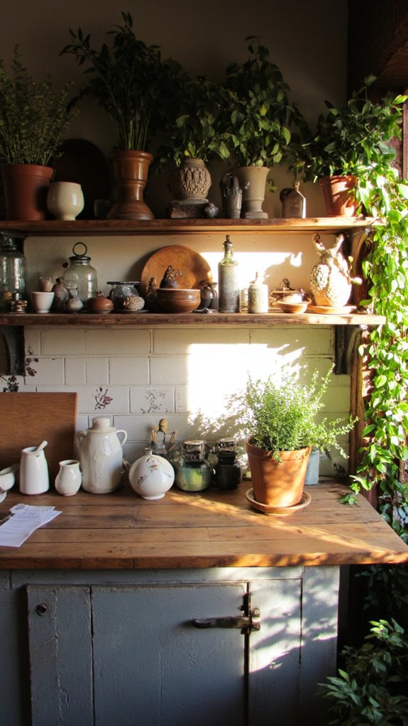 open shelving enhances functionality