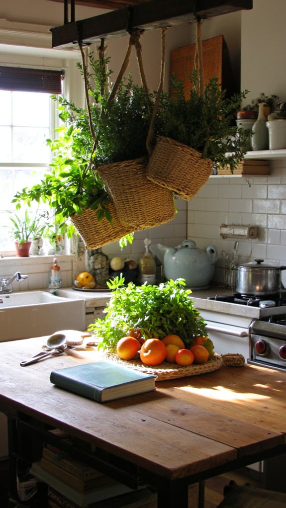 organize with hanging baskets