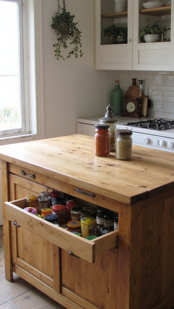 organized accessible spice storage