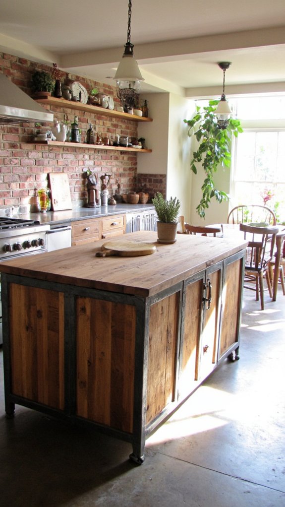 reclaimed wood with metal