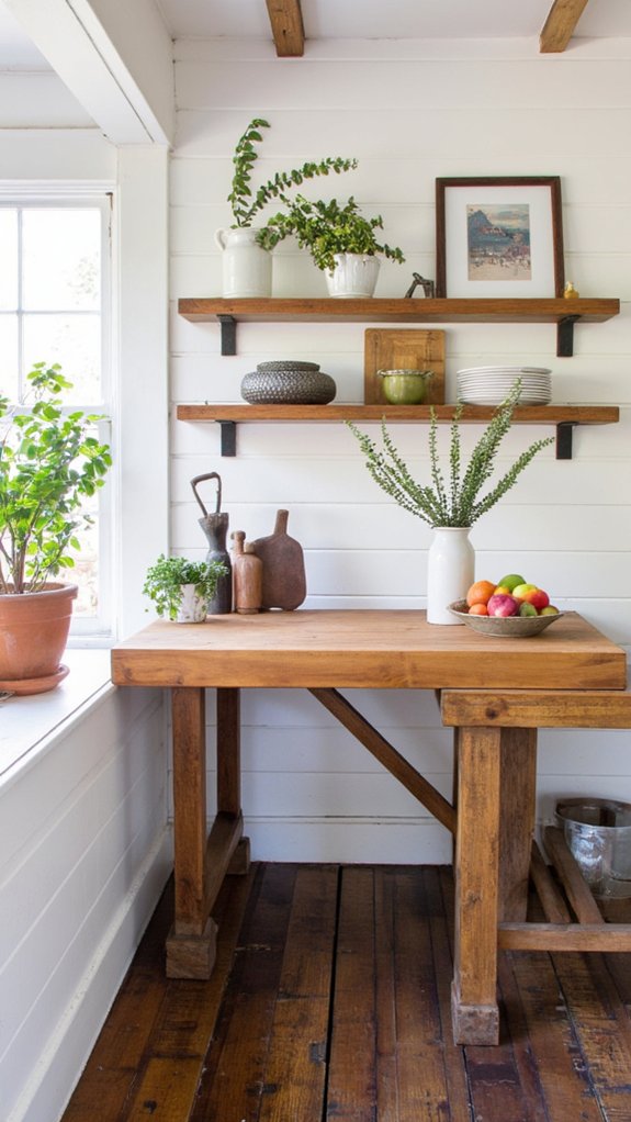 rustic butcher block island
