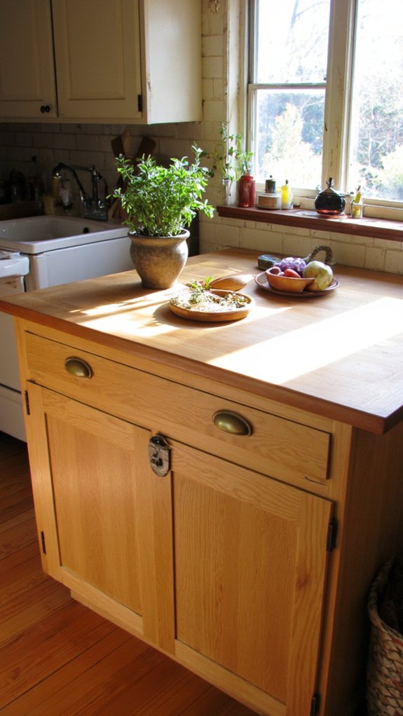 rustic charm kitchen island