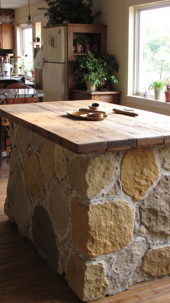 rustic elegance kitchen island