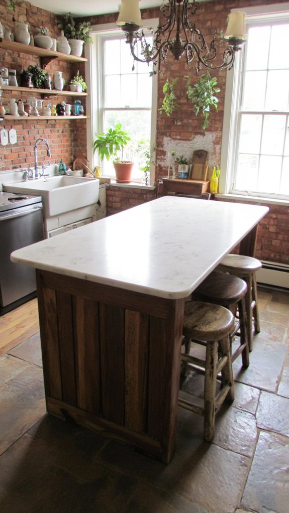 rustic farmhouse kitchen islands