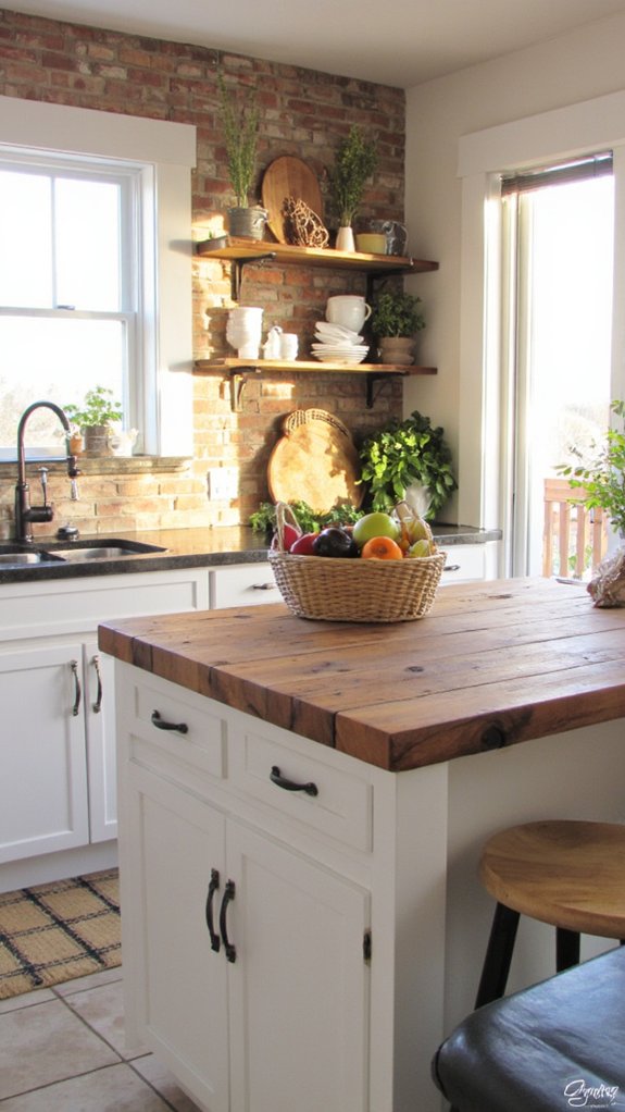 rustic wood meets crisp white