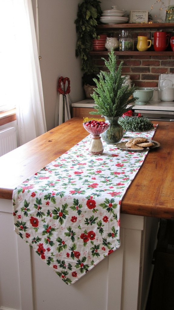 seasonal prints table runner