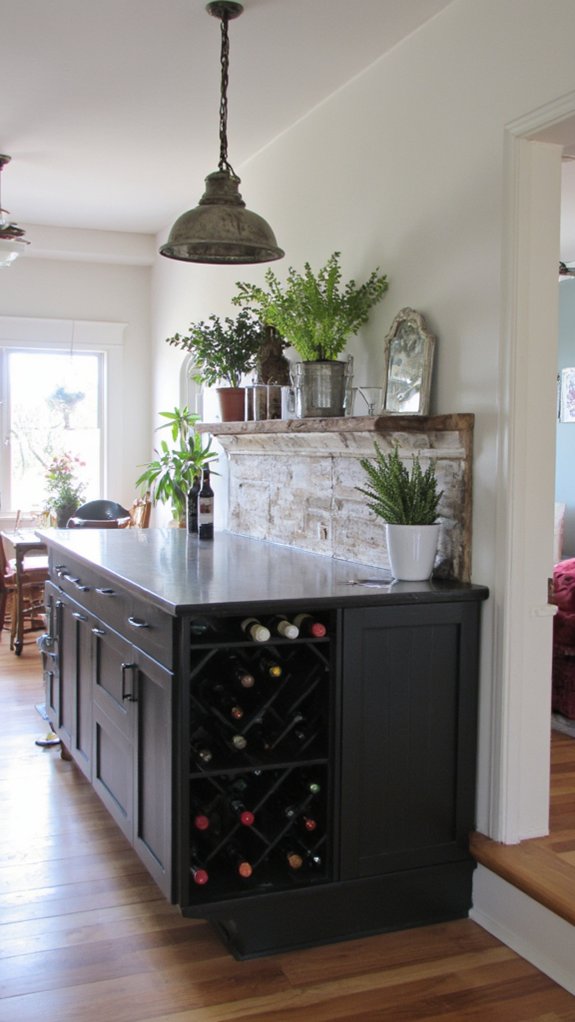 sleek gray island elegance