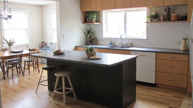 sleek modern charcoal gray islands