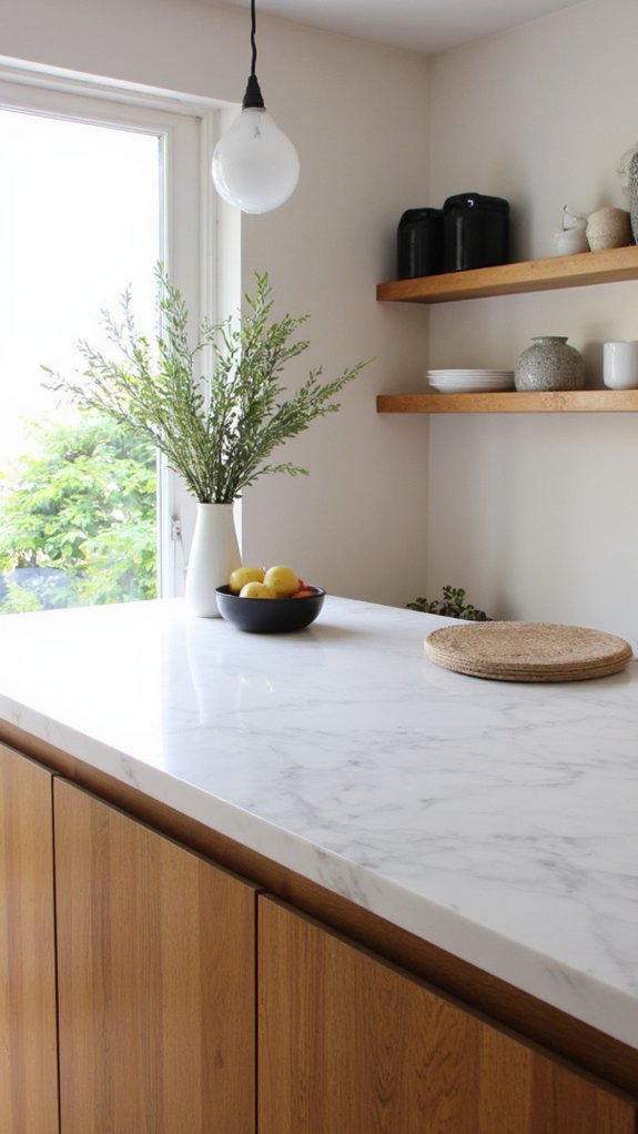 sleek serene organized kitchens
