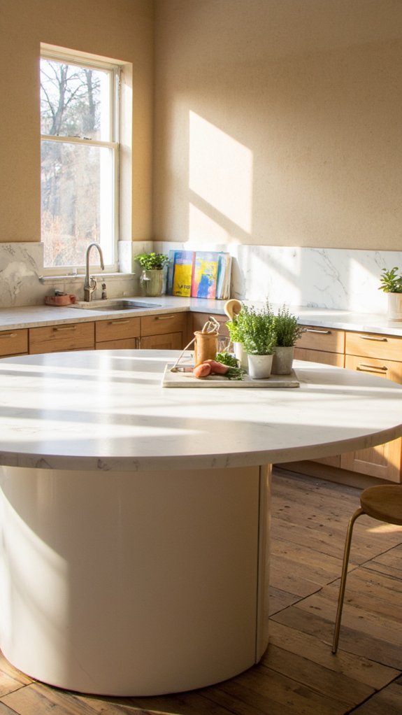 sleek stylish kitchen centerpiece