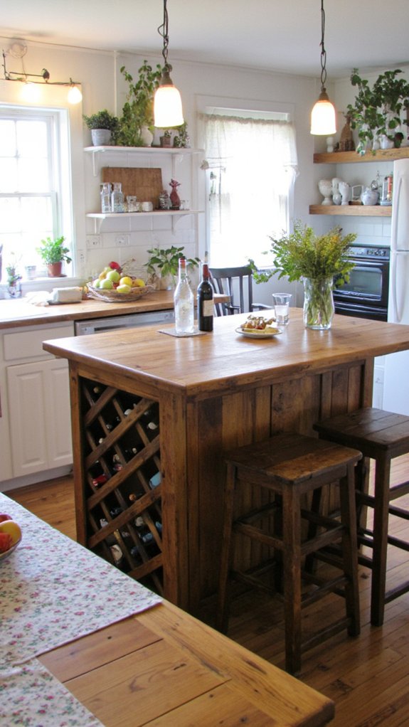 sophisticated farmhouse kitchen island