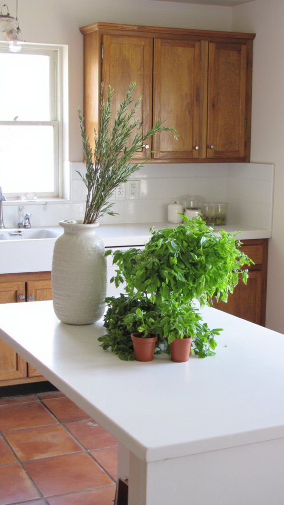 sophisticated minimalist green accents