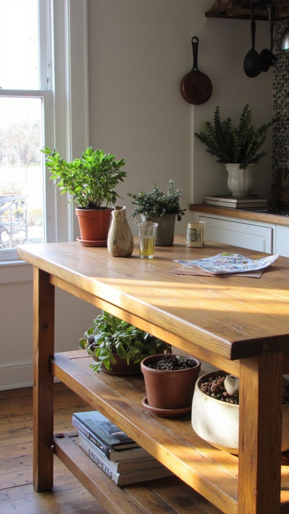 stylish open oak shelving